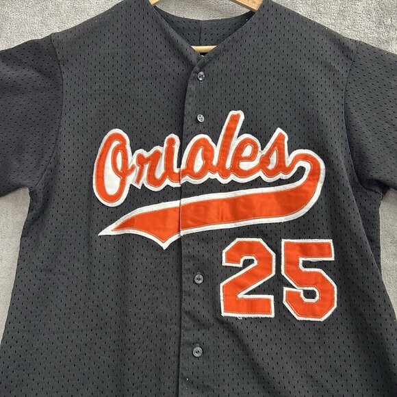 Vintage Majestic Jersey Mens Small Baltimore Orioles Mesh MLB Custom #25 Martez - Picture 4 of 8